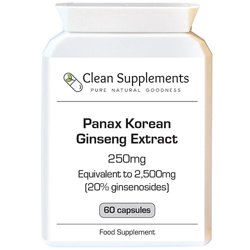 Panax Korean Ginseng | 500mg Capsules | 80% Ginsenosides