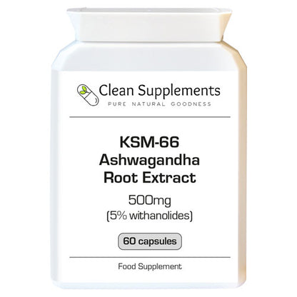 KSM-66 Ashwagandha Root Extract | 500mg Capsules | 5% Withanolides