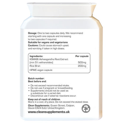 KSM Ashwagandha Root Extract | Rear Label