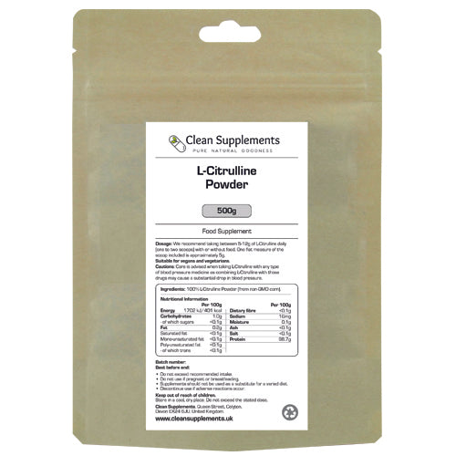 L-Citrulline Powder | Increase energy and nitric oxide production | 500g