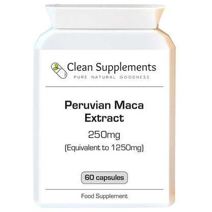 Peruvian Maca Extract | 250mg Capsules | Equivelent to 1,250mg