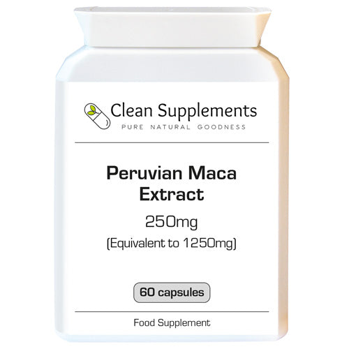 Peruvian Maca Extract | 250mg Capsules | Equivelent to 1,250mg