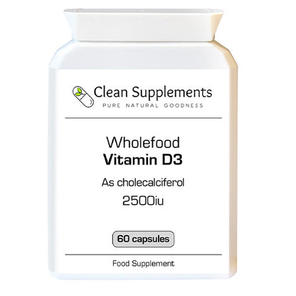 Wholefood Vitamin D3 | 2500IU Capsules 