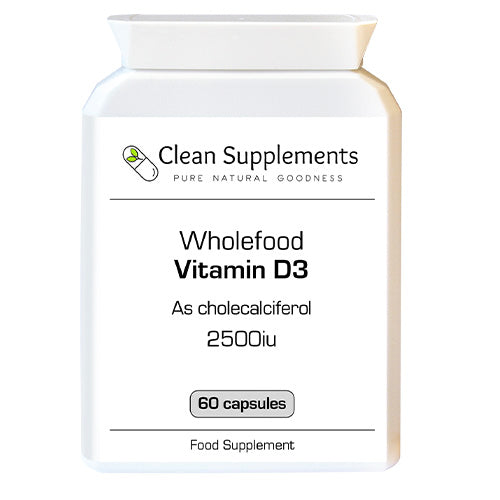 Wholefood Vitamin D3 | 2500IU Capsules 